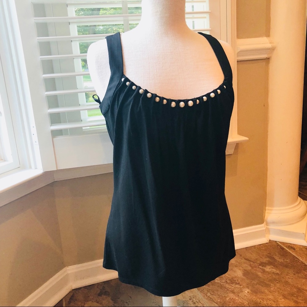 NWT White House Black Market Pearl Collar Top
